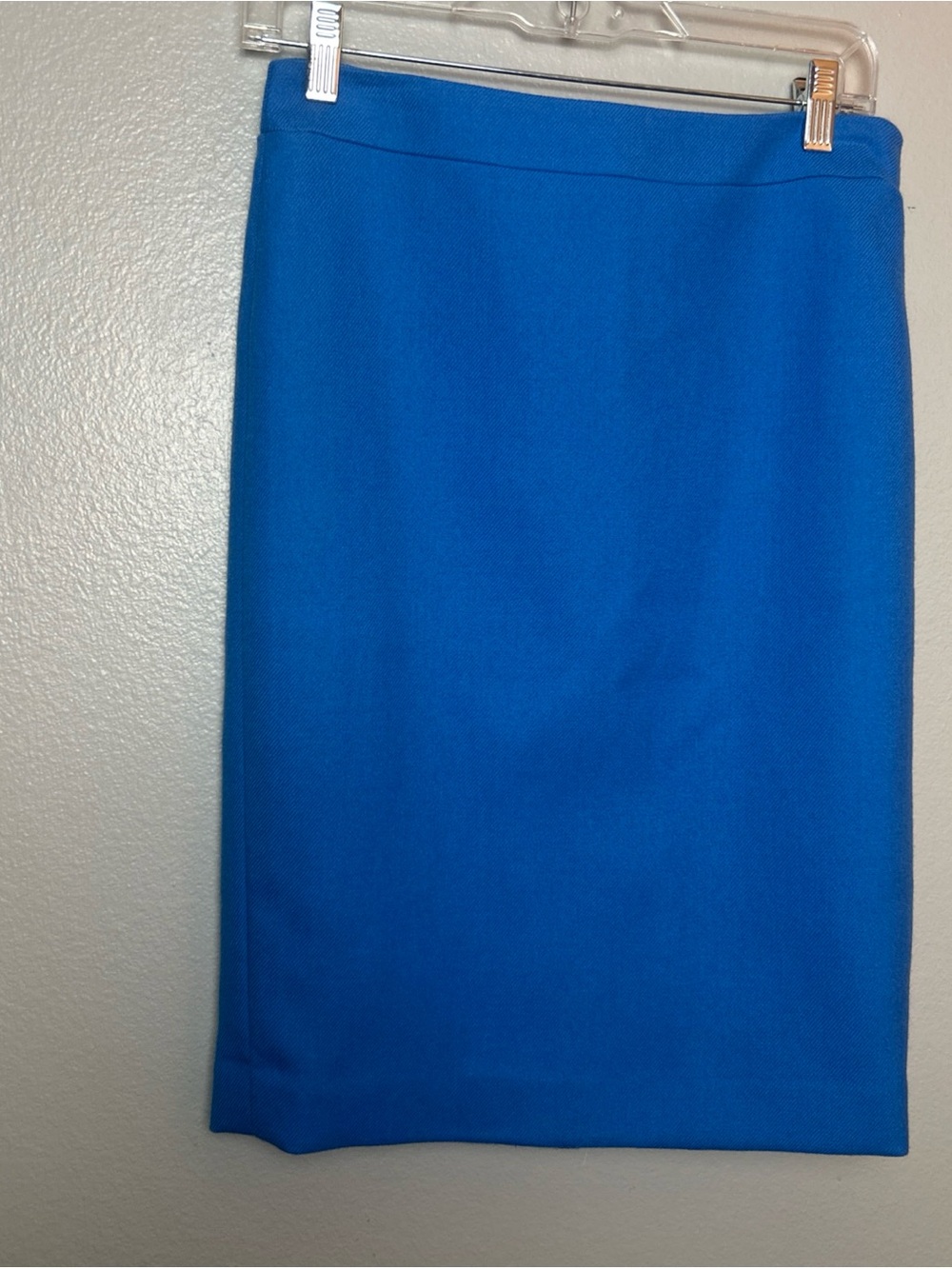 J.Crew Women’s No. 2 Bright Blue Pencil Skirt , Wool, Size 6